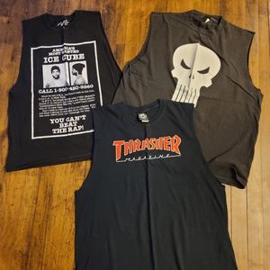 3 pack cutoff shirts.